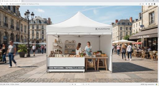Tonnelle Pliante Alu 3 x 2 m — Blanc photo 2